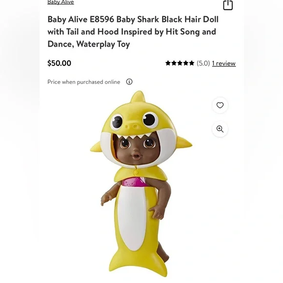 Baby alive shark doll hotsell